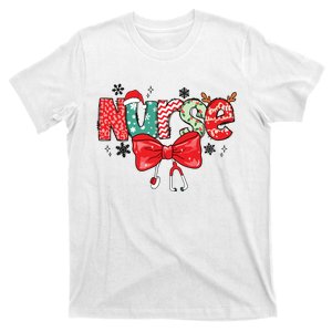 Christmas Nurse Bow T-Shirt