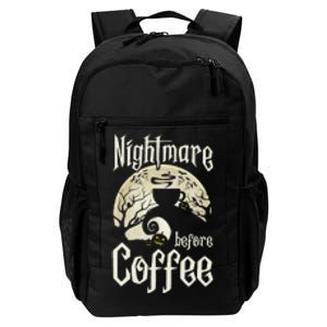 Cute Nightmare Before Coffee Halloween Funny Mug Gift Daily Commute Backpack