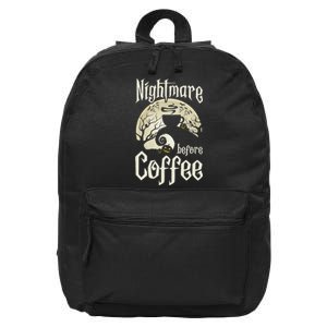 Cute Nightmare Before Coffee Halloween Funny Mug Gift 16 in Basic Backpack