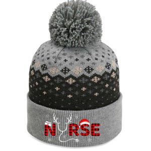 Christmas Nurse Buffalo Plaid Christmas Nursing Healthcare The Baniff Cuffed Pom Beanie