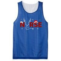 Christmas Nurse Buffalo Plaid Christmas Nursing Healthcare Mesh Reversible Basketball Jersey Tank