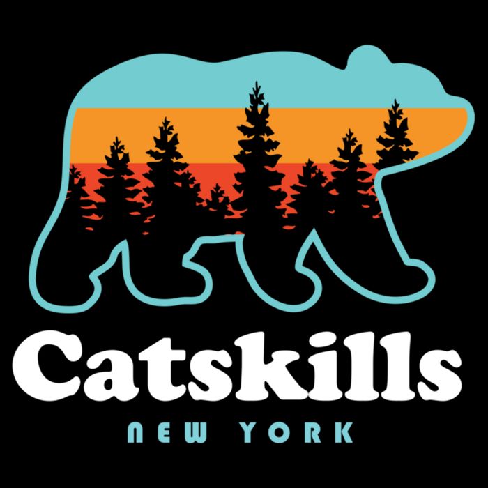 Catskills Ny Bear Mountains Camping Hiking New York Gift Drawstring Bag