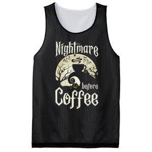 Cute Nightmare Before Coffee Halloween Funny Mug Gift Mesh Reversible Basketball Jersey Tank