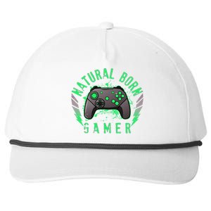 Cool Natural Born Gamer Snapback Five-Panel Rope Hat