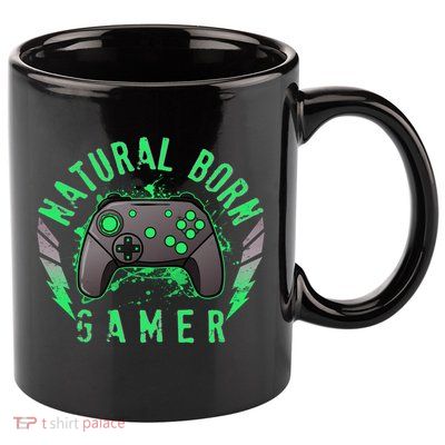 Cool Natural Born Gamer 11oz C Handle Ceramic Mug