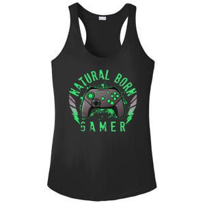 Cool Natural Born Gamer Ladies PosiCharge Competitor Racerback Tank