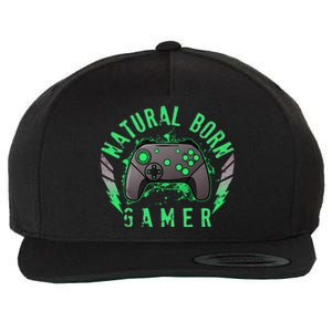 Cool Natural Born Gamer Wool Snapback Cap