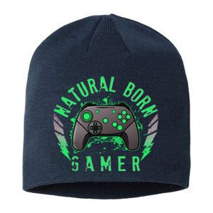 Cool Natural Born Gamer Sustainable Beanie