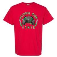 Cool Natural Born Gamer Garment-Dyed Heavyweight T-Shirt