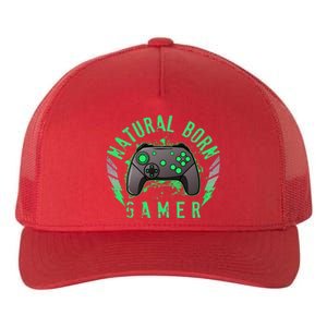 Cool Natural Born Gamer Yupoong Adult 5-Panel Trucker Hat