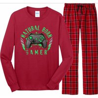 Cool Natural Born Gamer Long Sleeve Pajama Set