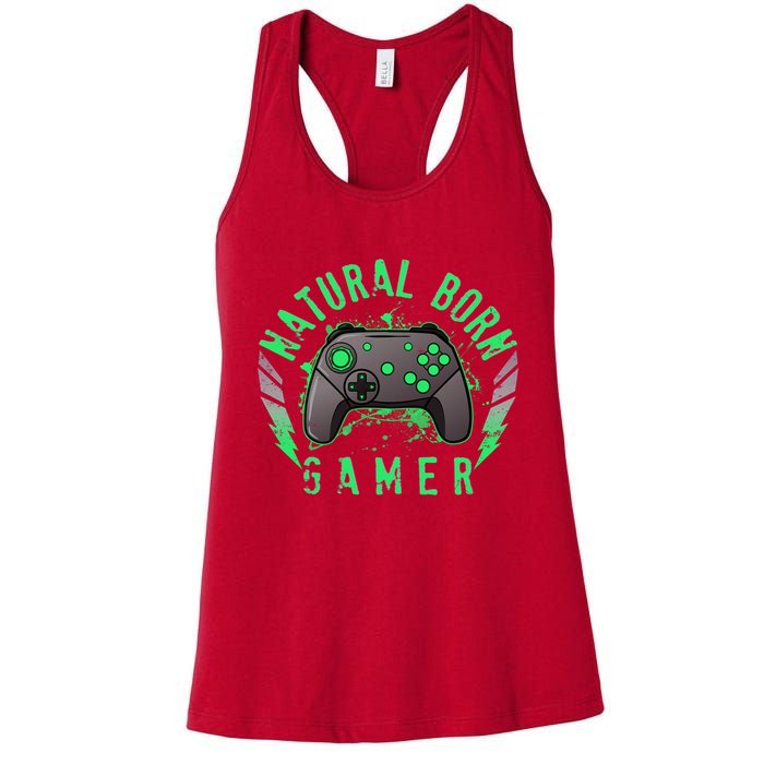 Cool Natural Born Gamer Womens Tank Top
