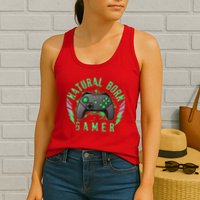 Cool Natural Born Gamer Womens Tank Top