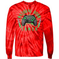 Cool Natural Born Gamer Tie-Dye Long Sleeve Shirt