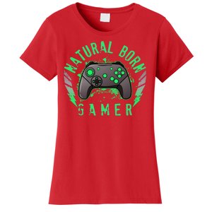 Cool Natural Born Gamer Women's T-Shirt