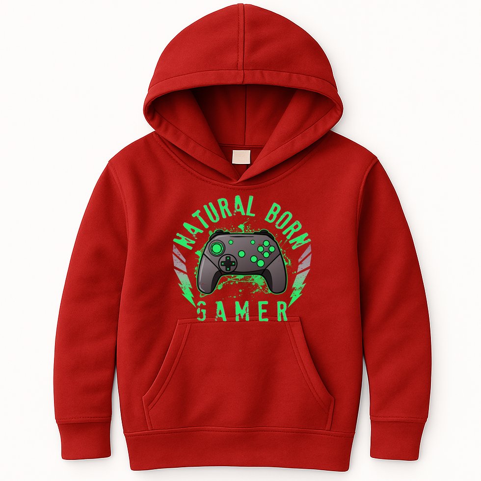 Cool Natural Born Gamer Kids Hoodie