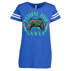 Cool Natural Born Gamer Enza Ladies Jersey Football T-Shirt