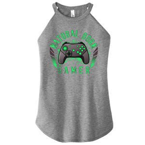 Cool Natural Born Gamer Women's Perfect Tri Rocker Tank