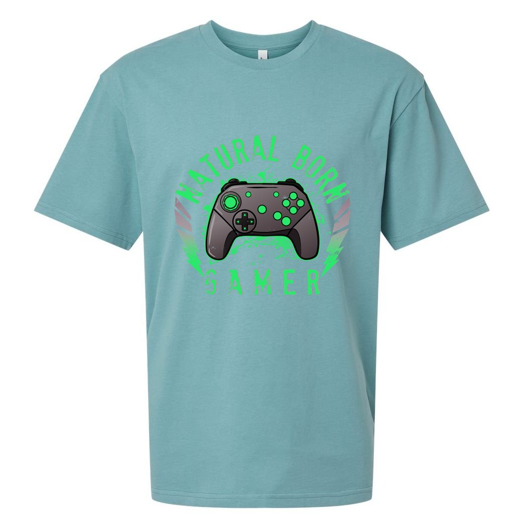 Cool Natural Born Gamer Sueded Cloud Jersey T-Shirt