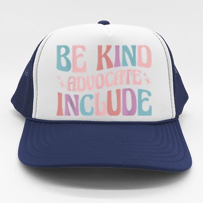 Celebrate Neurodiversity Be Kind Advocate Include Funny Gift Trucker Hat