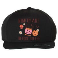 Cute Nightmare Before Coffee Halloween Funny Mug Gift Wool Snapback Cap