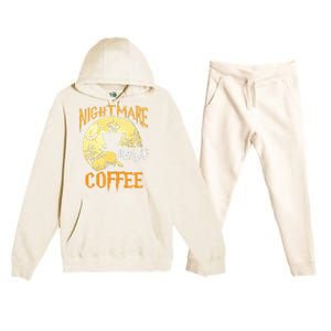 Cute Nightmare Before Coffee Halloween Funny Mug Gift  Premium Hooded Sweatsuit Set