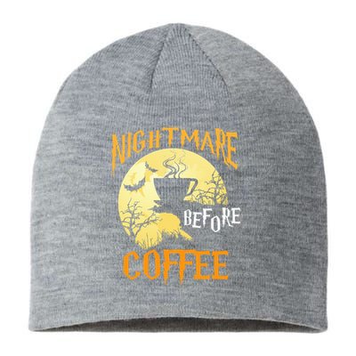 Cute Nightmare Before Coffee Halloween Funny Mug Gift  Sustainable Beanie