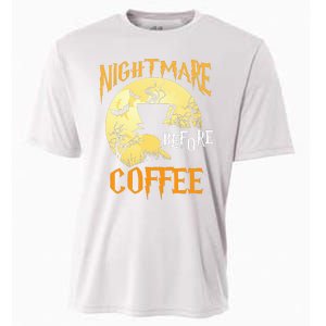 Cute Nightmare Before Coffee Halloween Funny Mug Gift  Cooling Performance Crew T-Shirt