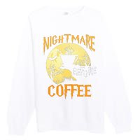 Cute Nightmare Before Coffee Halloween Funny Mug Gift  Premium Crewneck Sweatshirt