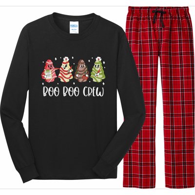 Christmas Nurse Boo Boo Crew Tree Cake Xmas Nursing Long Sleeve Pajama Set