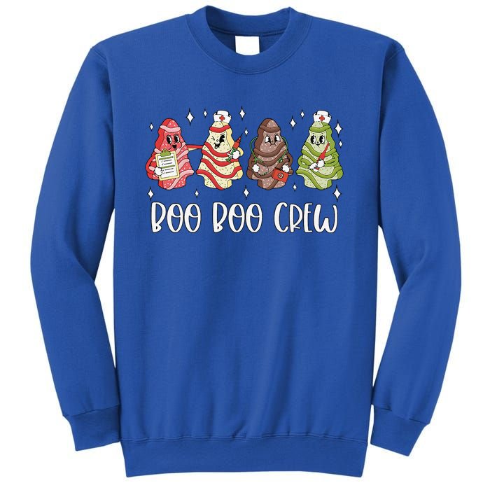 Christmas Nurse Boo Boo Crew Tree Cake Xmas Nursing Sweatshirt