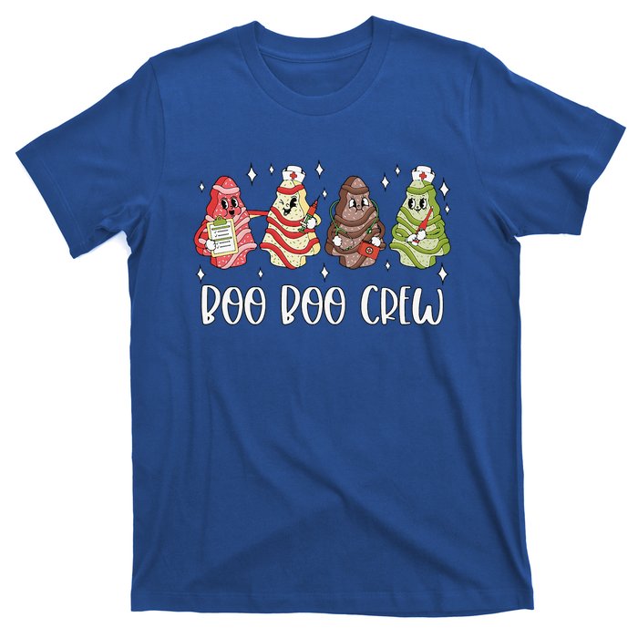 Christmas Nurse Boo Boo Crew Tree Cake Xmas Nursing T-Shirt