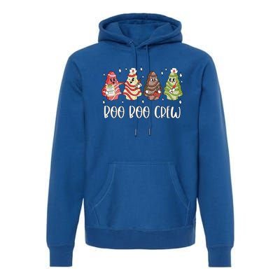 Christmas Nurse Boo Boo Crew Tree Cake Xmas Nursing Premium Hoodie