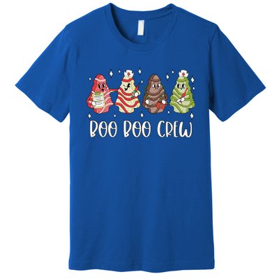 Christmas Nurse Boo Boo Crew Tree Cake Xmas Nursing Premium T-Shirt