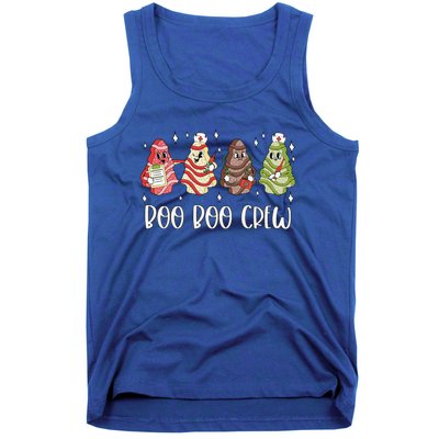 Christmas Nurse Boo Boo Crew Tree Cake Xmas Nursing Tank Top