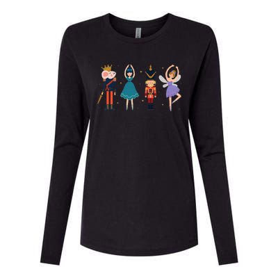 Christmas Nutcracker Ballet Nutcracker Womens Cotton Relaxed Long Sleeve T-Shirt