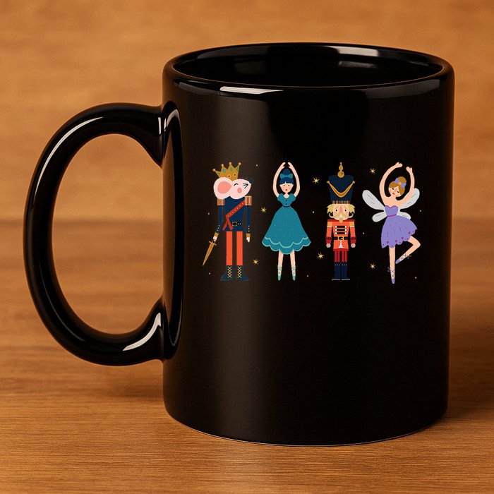 Christmas Nutcracker Ballet Nutcracker 11oz C Handle Ceramic Mug