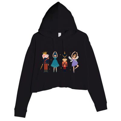 Christmas Nutcracker Ballet Nutcracker Crop Fleece Hoodie