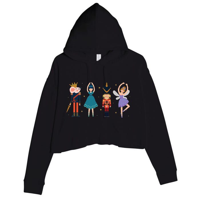 Christmas Nutcracker Ballet Nutcracker Crop Fleece Hoodie