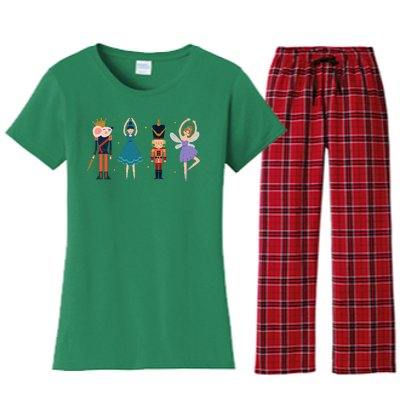 Christmas Nutcracker Ballet Nutcracker Women's Flannel Pajama Set