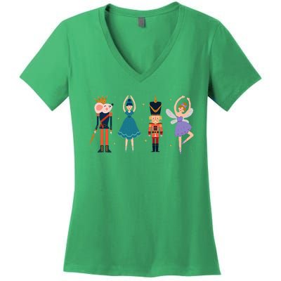 Christmas Nutcracker Ballet Nutcracker Women's V-Neck T-Shirt