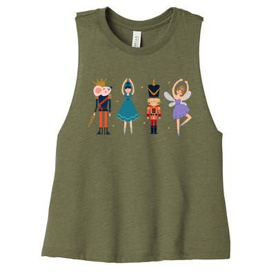 Christmas Nutcracker Ballet Nutcracker Women's Racerback Cropped Tank