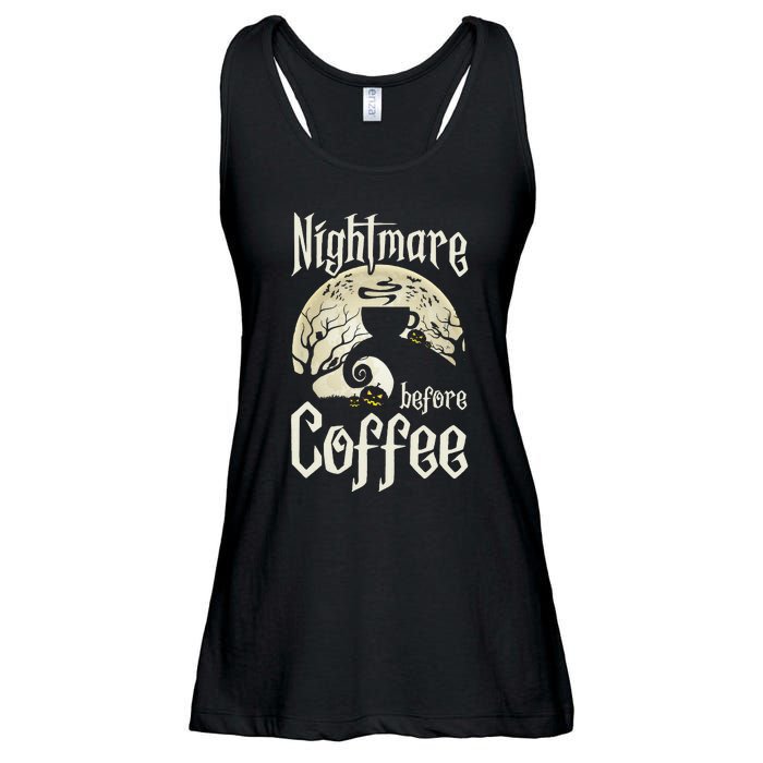 Cute Nightmare Before Coffee Halloween Funny Mug Gift Ladies Essential Flowy Tank