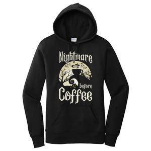 Cute Nightmare Before Coffee Halloween Funny Mug Gift Women's Pullover Hoodie