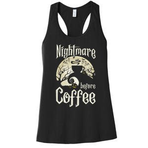 Cute Nightmare Before Coffee Halloween Funny Mug Gift Women's Racerback Tank