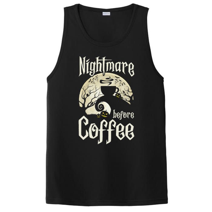 Cute Nightmare Before Coffee Halloween Funny Mug Gift PosiCharge Competitor Tank