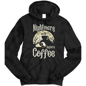 Cute Nightmare Before Coffee Halloween Funny Mug Gift Tie Dye Hoodie