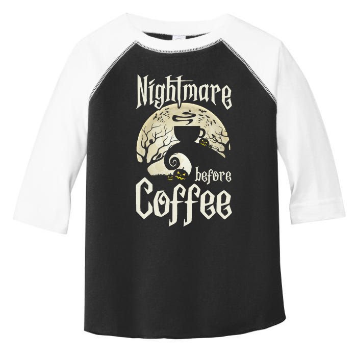 Cute Nightmare Before Coffee Halloween Funny Mug Gift Toddler Fine Jersey T-Shirt