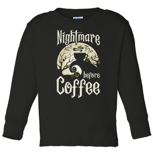 Cute Nightmare Before Coffee Halloween Funny Mug Gift Toddler Long Sleeve Shirt