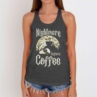 Cute Nightmare Before Coffee Halloween Funny Mug Gift Women's Knotted Racerback Tank